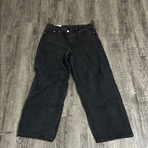 H&M Black Relaxed Fit Jeans High-Rise